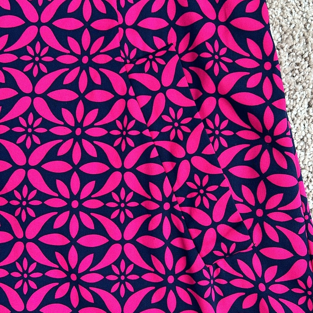 Diane von Furstenberg Pink Patterned Dress Size 0 - Picture 2 of 8